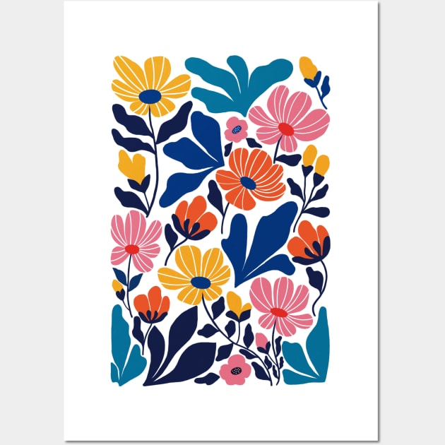 Matisse Inspired Abstract Contemporary Floral Wall Art by tramasdesign